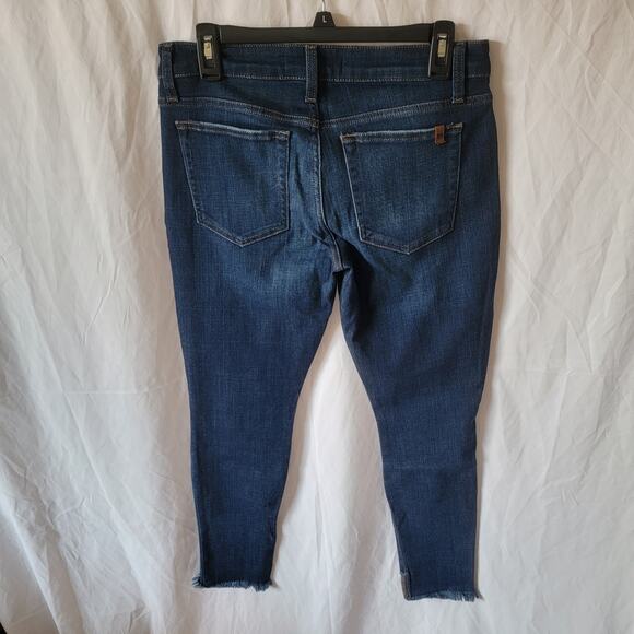 Joes Jeans Medium Wash Raw Step Hem Stretch Classic Ankle Skinny Jeans Size 30 - Picture 11 of 11